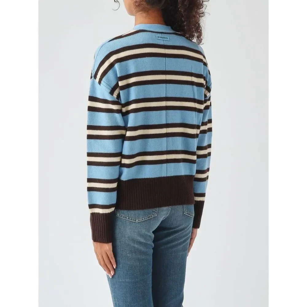 Pinko Women V-Neck Wool And Cashmere Blend Cardigan Pinko With Button Closure